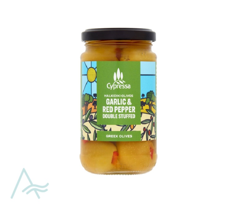 CYPRESSA GARLIC & RED PEPPER GREEK OLIVES